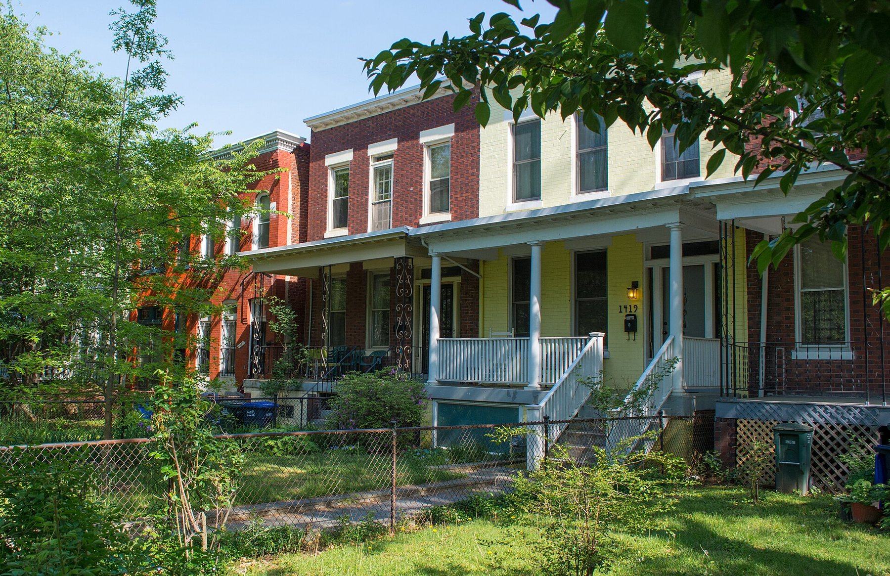 Row houses on Capitol Hill in Washington, DC, real regional photography
